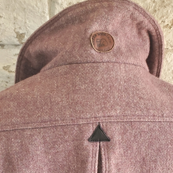 VTG Green Mountain Woolens Bomber Jacket Purple Pink Winter Warm XS/Small - Picture 8 of 10